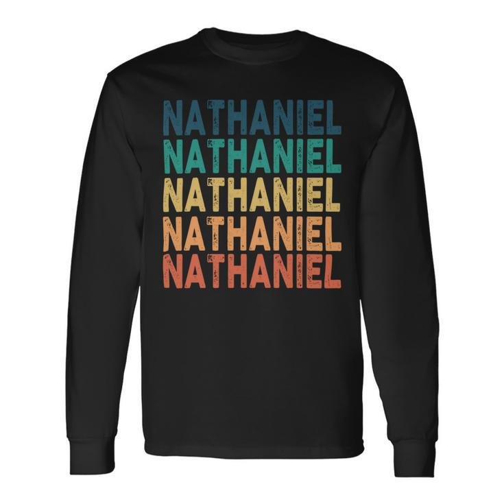 Nathaniel Name Shirt Nathaniel Name V2 Long Sleeve T-Shirt