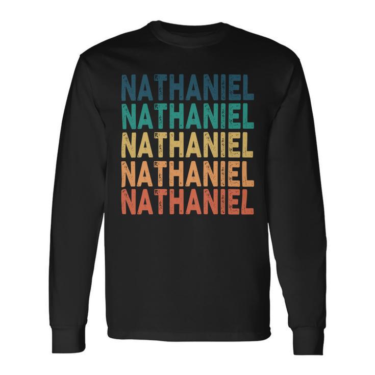 Nathaniel Name Shirt Nathaniel Name V3 Long Sleeve T-Shirt