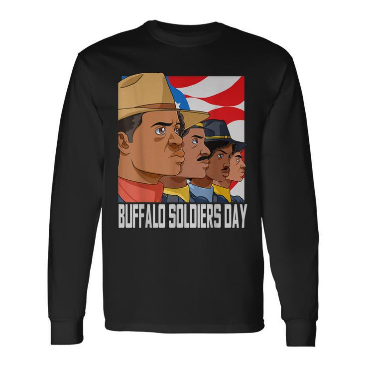 National Buffalo Soldiers Day July 28Th Patriotic Long Sleeve T-Shirt