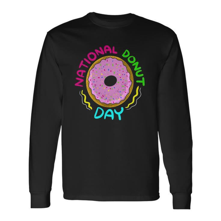 National Donut Day Cool Sweet Tooth Party Mother Long Sleeve T-Shirt T-Shirt