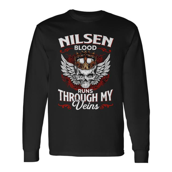Nilsen Blood Runs Through My Veins Name Long Sleeve T-Shirt