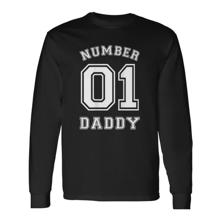 Number 1 Dad Jersey Style For Fathers Day Long Sleeve T-Shirt T-Shirt