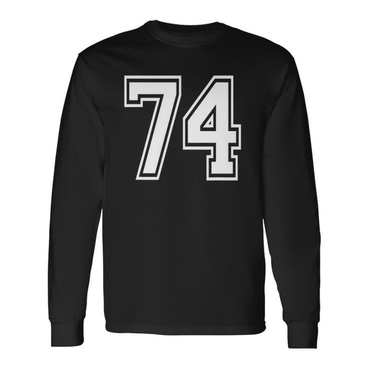 Number 74 Birthday 74Th Sports Player Team Numbered Jersey Long Sleeve T-Shirt T-Shirt