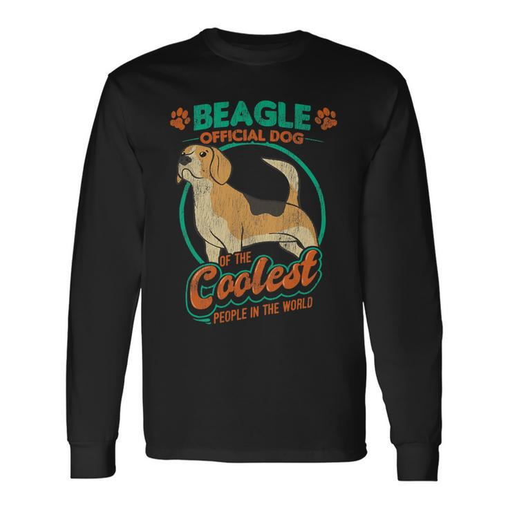 Official Dog Of The Coolest People In The World 58 Beagle Dog Long Sleeve T-Shirt