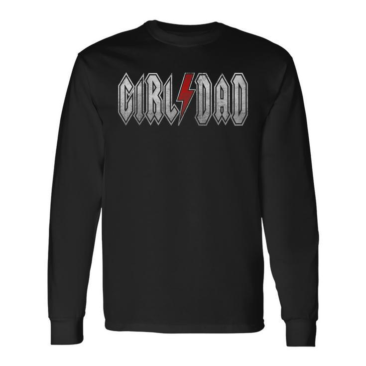 Outnumbered Dad Of Girls Fathers Day For Girl Dad V2 Long Sleeve T-Shirt T-Shirt