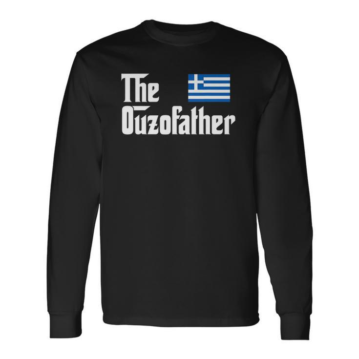 The Ouzo Father Greek Flag Long Sleeve T-Shirt T-Shirt
