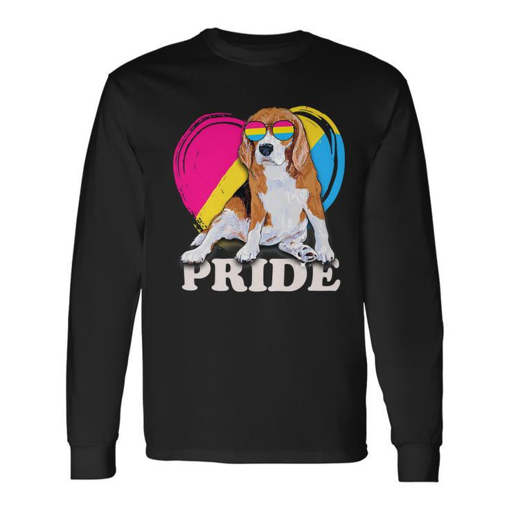 Pansexual Beagle Rainbow Heart Pride Lgbt Dog Lover 56 Beagle Dog Long Sleeve T-Shirt Gifts ideas