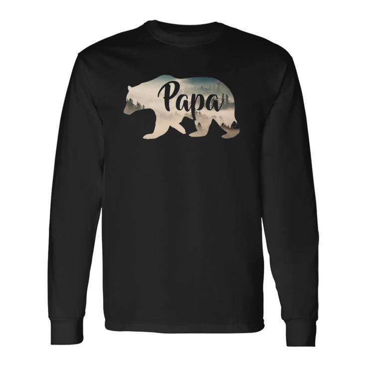 Papa Bear & Forest Awesome Camping Long Sleeve T-Shirt T-Shirt