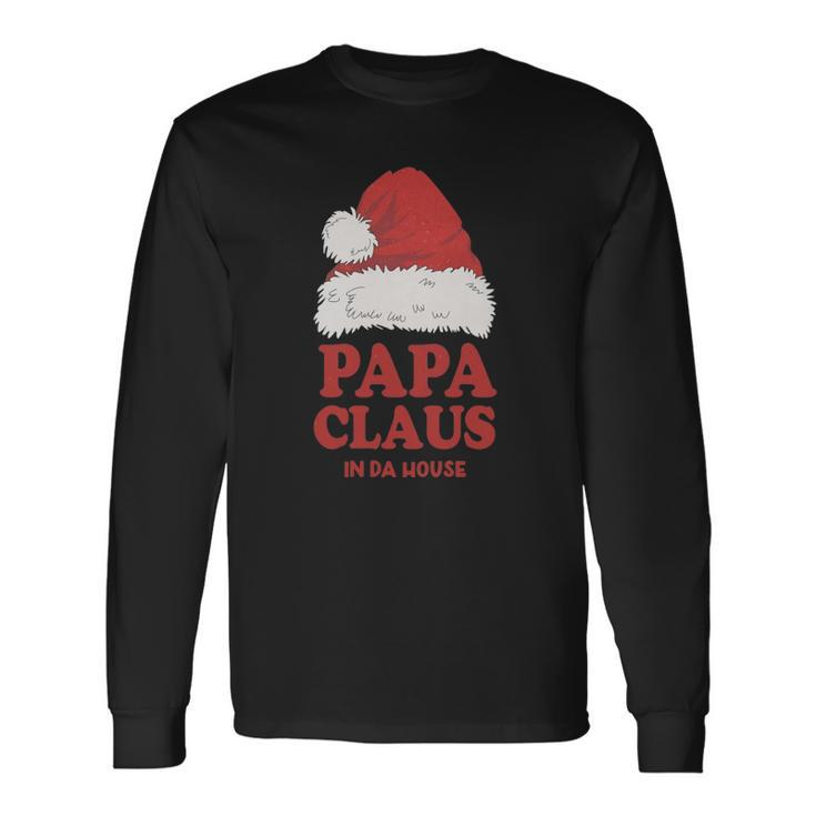 Papa Claus Christmas Dad Santa Matching Pajamas Xmas Long Sleeve T-Shirt T-Shirt