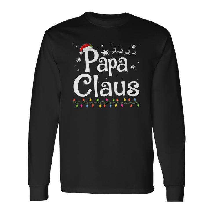 Papa Claus Santa Pajamas Christmas Idea Long Sleeve T-Shirt T-Shirt