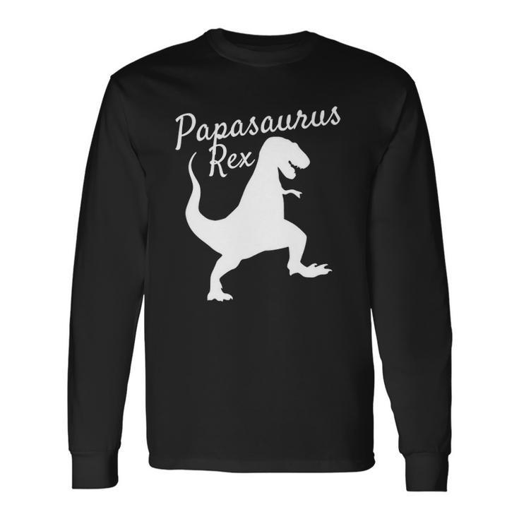Papa Saurus Rex Dinosaur Pajamas Long Sleeve T-Shirt T-Shirt