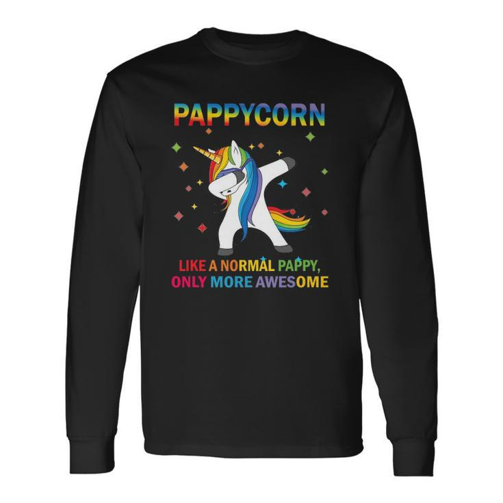 Pappycorn Dabbing Unicorn Pappy Long Sleeve T-Shirt T-Shirt