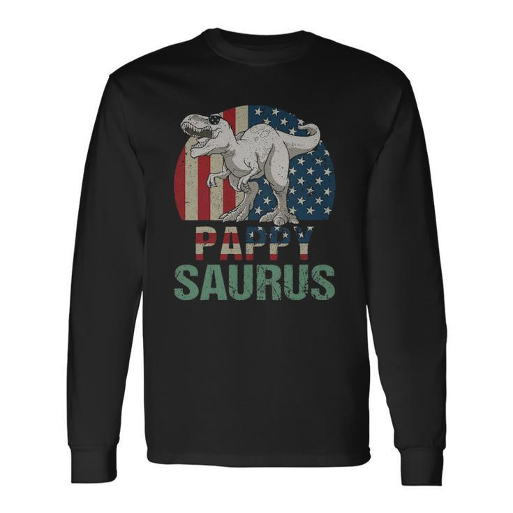 Pappysaurus Dinosaur Pappy Saurus Fathers Day 4Th Of July Long Sleeve T-Shirt T-Shirt