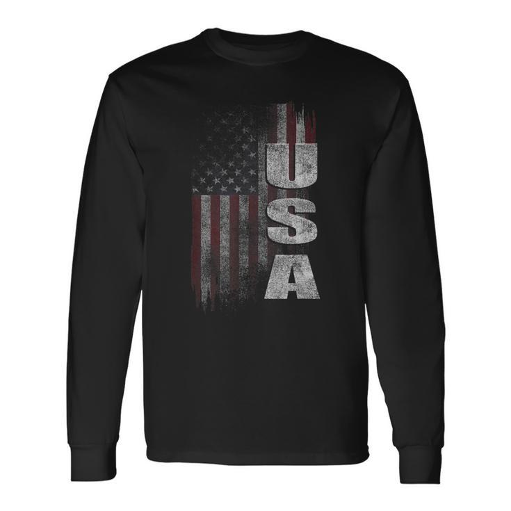 Patriotic Usa American Flag V2 Long Sleeve T-Shirt T-Shirt