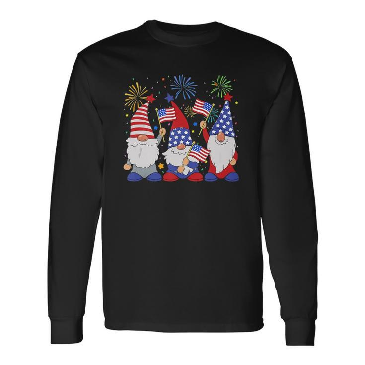 Patriotic Usa American Gnomes 4Th Of July Long Sleeve T-Shirt T-Shirt