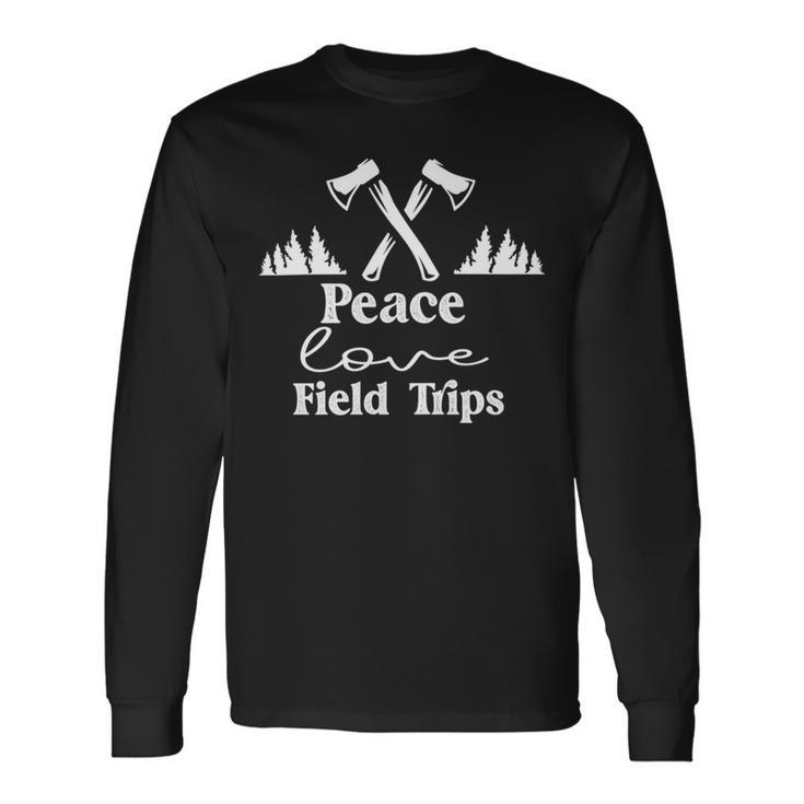 Peace Love Field Trips Vintage Long Sleeve T-Shirt