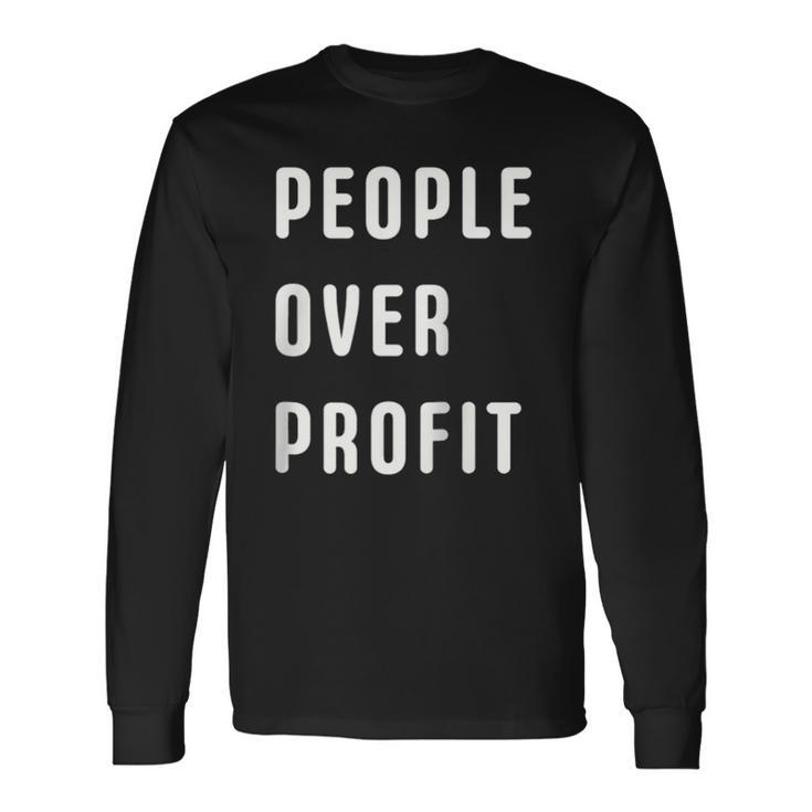 People Over Profit Anti Capitalism Protest Raglan Baseball Tee Long Sleeve T-Shirt T-Shirt