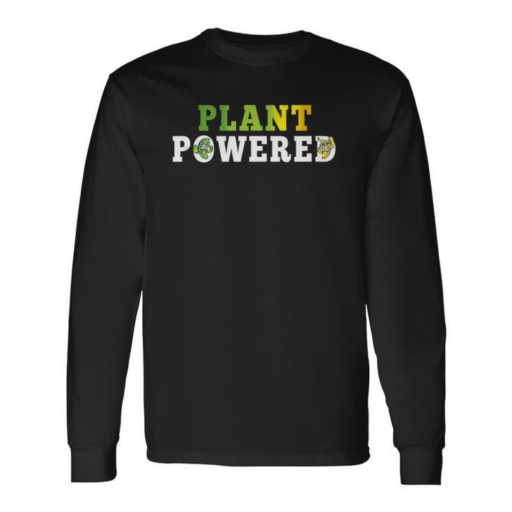 Plant Powered Vegan Plant Based Vegetarian Tee Long Sleeve T-Shirt T-Shirt