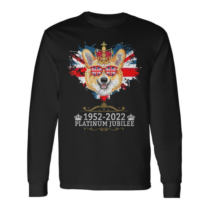Platinum Jubilee 2022 Union Jack For & Jubilee Corgi Long Sleeve T-Shirt