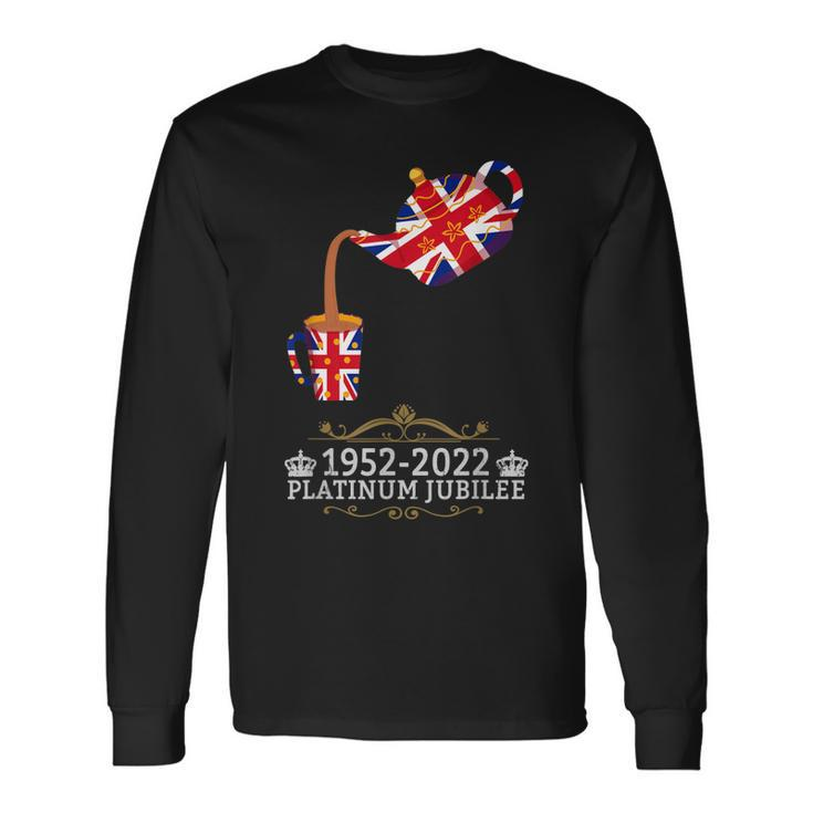 Platinum Jubilee 2022 Union Jack For & Jubilee Teapot Long Sleeve T-Shirt