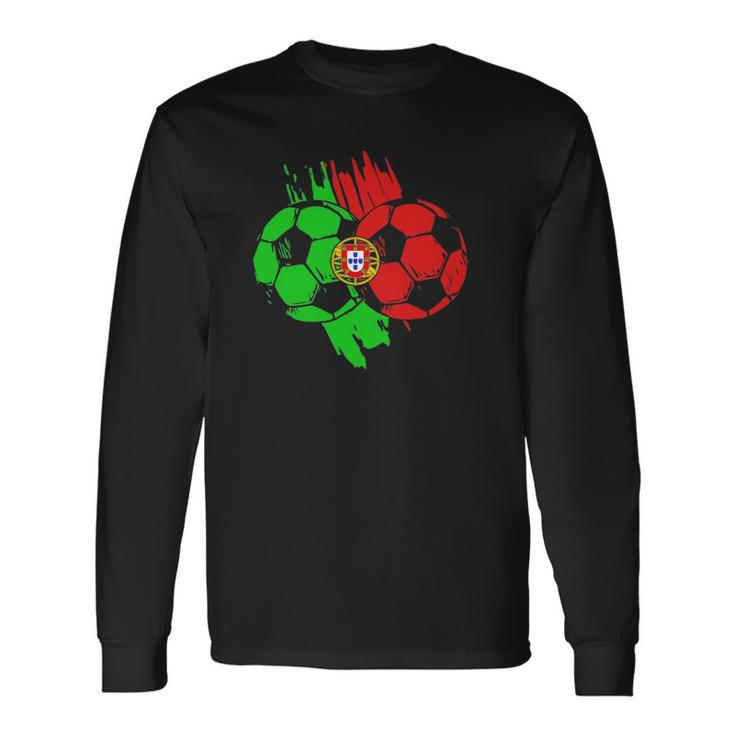Portugal Football Ball Portuguese Soccer Team Long Sleeve T-Shirt T-Shirt
