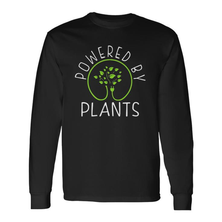 Powered By Plants Vegan Vegetarian Long Sleeve T-Shirt T-Shirt
