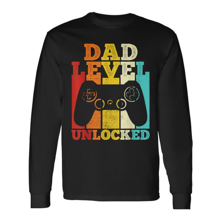 Pregnancy Announcement Dad Level Unlocked Soon To Be Father V2 Long Sleeve T-Shirt T-Shirt