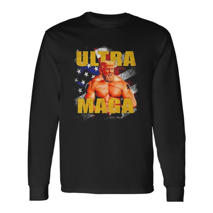 Pro-Trump Trump Muscle Ultra Maga American Muscle Long Sleeve T-Shirt T-Shirt