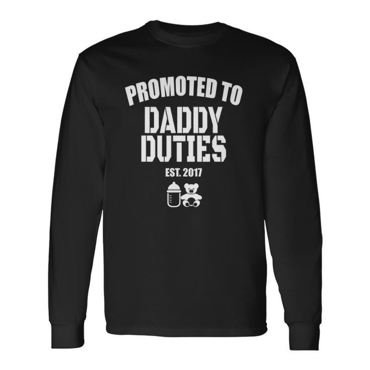 Promoted To Daddy Duties For New Dad Long Sleeve T-Shirt T-Shirt