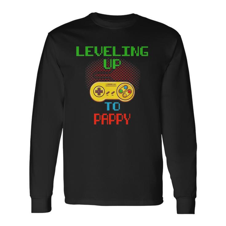 Promoted To Pappy Unlocked Gamer Leveling Up Long Sleeve T-Shirt T-Shirt Gifts ideas