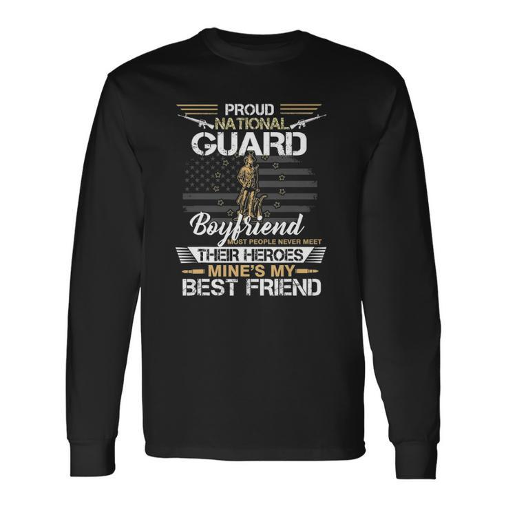 Proud Army National Guard Boyfriend Flag US Military Long Sleeve T-Shirt T-Shirt