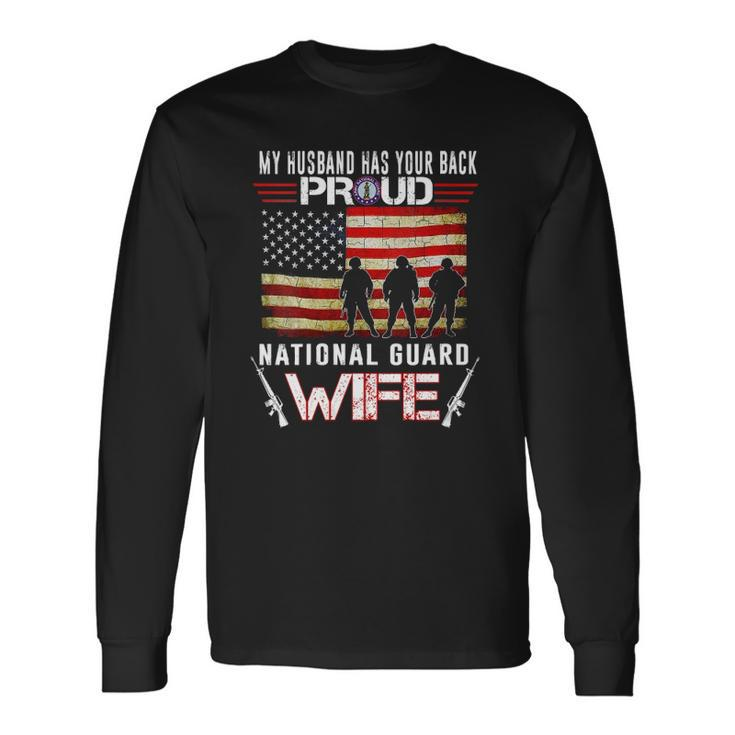 Proud Army National Guard Wife US Military Long Sleeve T-Shirt T-Shirt