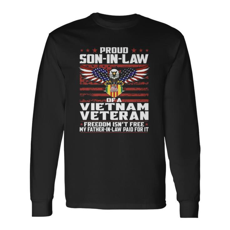 Proud Son In Law Of A Vietnam Veteran Patriotic Long Sleeve T-Shirt T-Shirt
