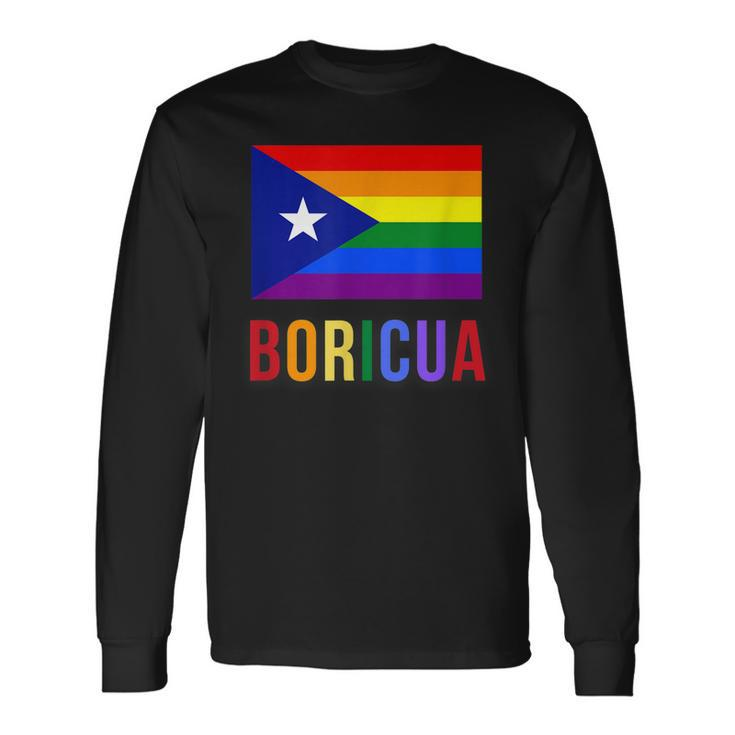 Puerto Rico Boricua Gay Pride Lgbt Rainbow Wepa Long Sleeve T-Shirt T-Shirt