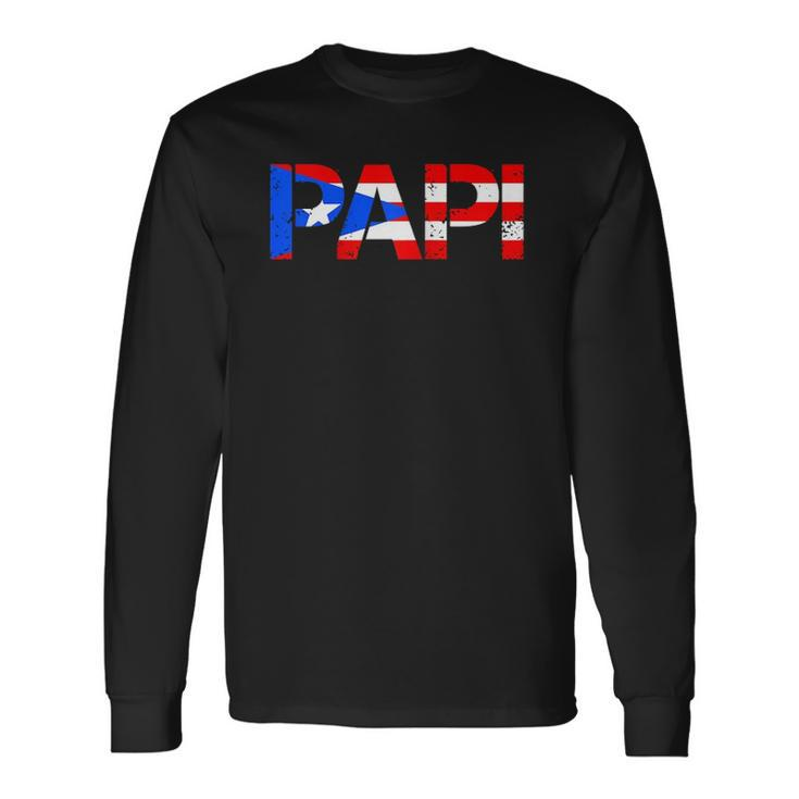 Puerto Rico Flag Fathers Day Patriotic Puerto Rican Pride Raglan Baseball Tee Long Sleeve T-Shirt T-Shirt