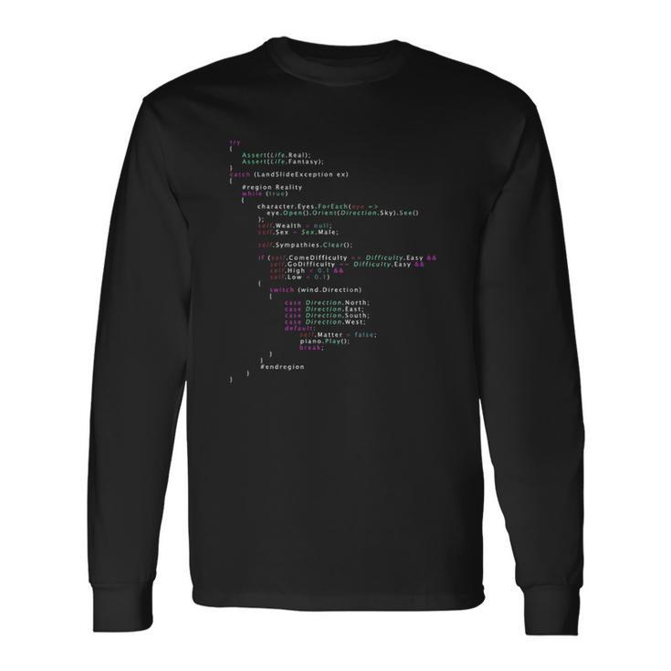 The Real Life Coding Lover Long Sleeve T-Shirt T-Shirt