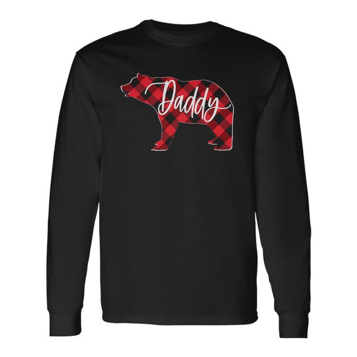 Red Buffalo Plaid Daddy Bear Matching Christmas Pj Long Sleeve T-Shirt T-Shirt