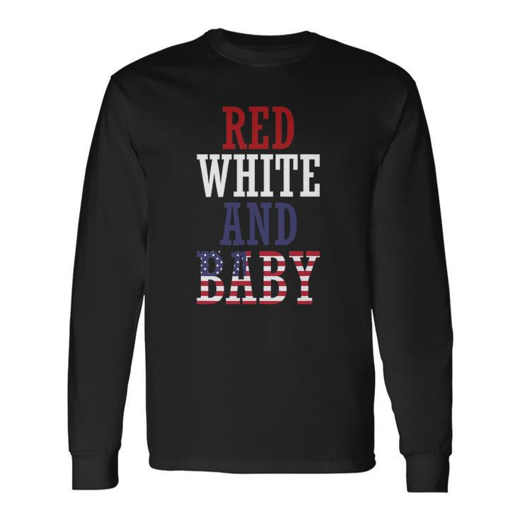 Red White And Baby 4Th July Pregnancy Announcement Long Sleeve T-Shirt T-Shirt