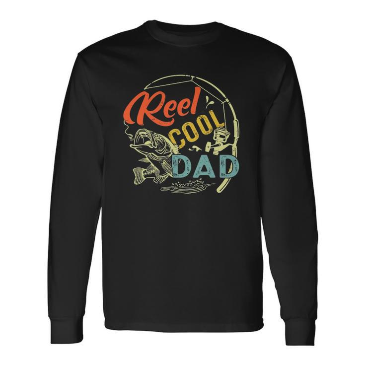 Reel Cool Dad Fishing Fathers Day Christmas Long Sleeve T-Shirt T-Shirt