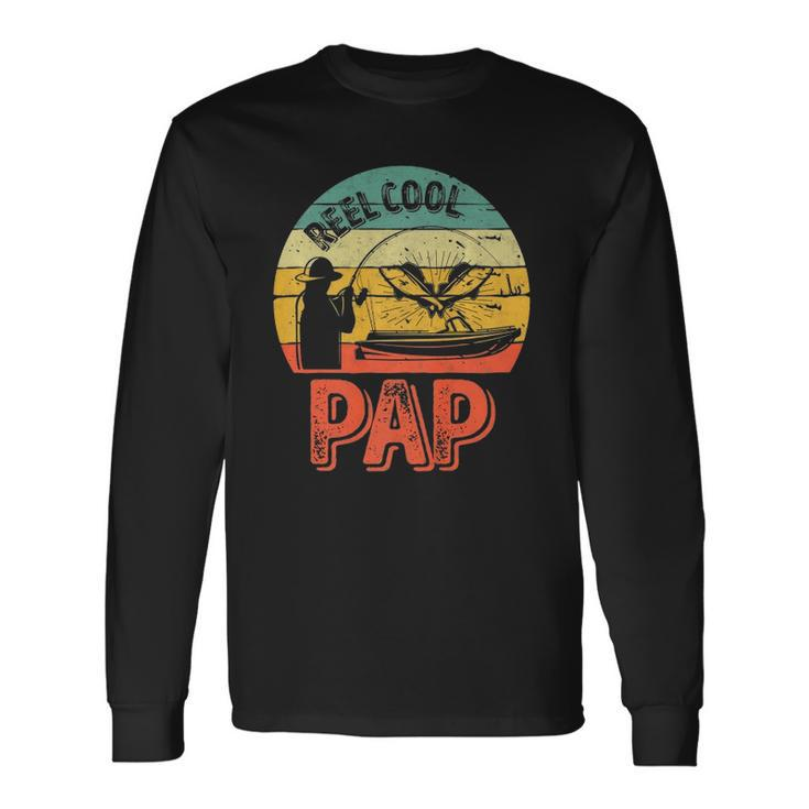 Reel Cool Pap Fisherman Christmas Fathers Day Long Sleeve T-Shirt T-Shirt