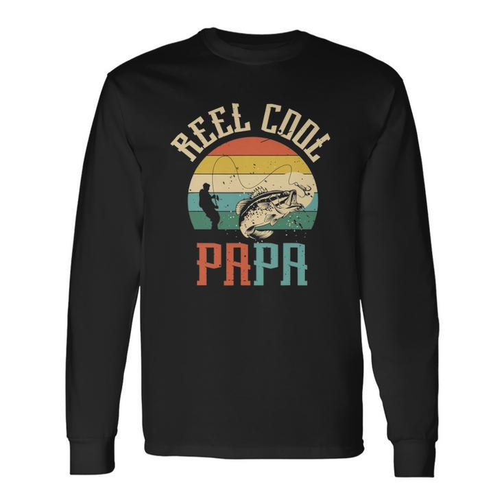 Reel Cool Papa Fishing Dad Fathers Day Fisherman Fish Long Sleeve T-Shirt T-Shirt