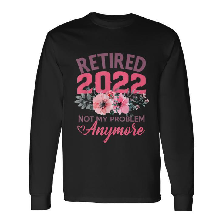 Retired 2022 Shirt Retirement For Women 2022 Cute Pink V2 Long Sleeve T-Shirt