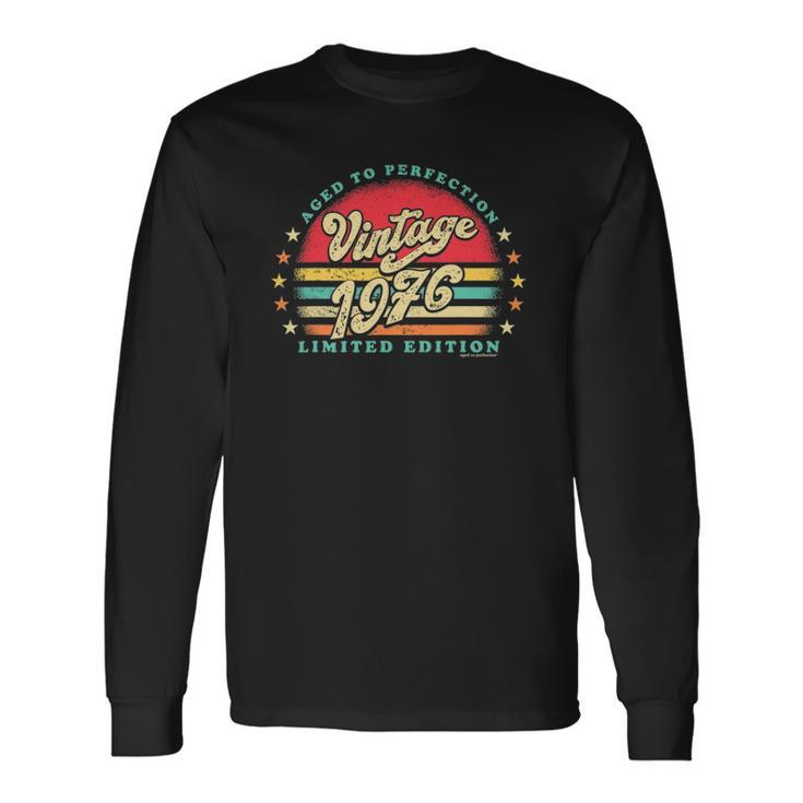 Retro 1976 Vintage 46Th Birthday Top Aged To Perfection Long Sleeve T-Shirt