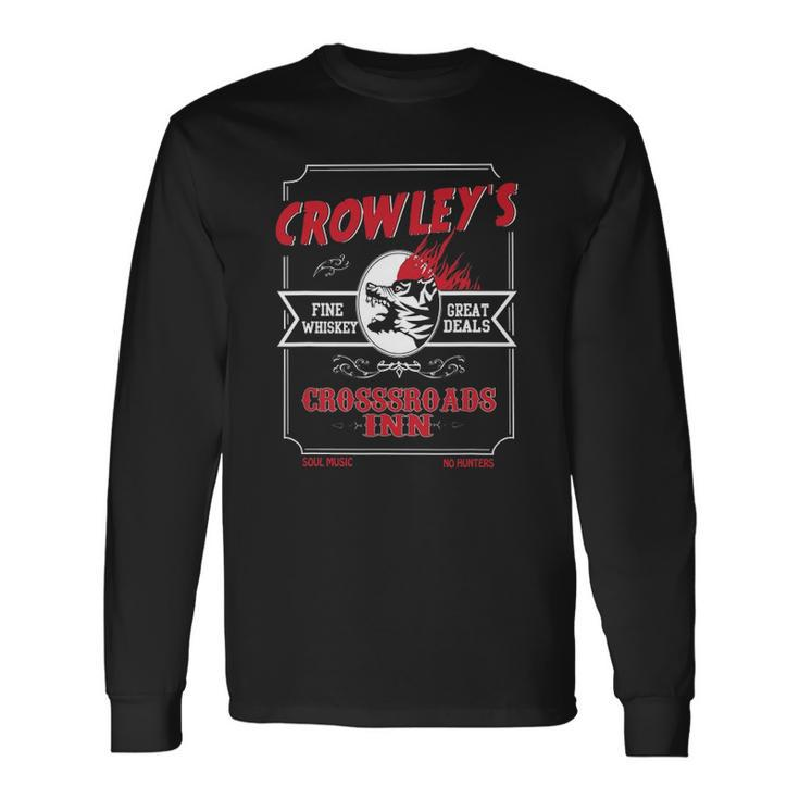 Retro Crowleys Crossroads Dive Bar Long Sleeve T-Shirt
