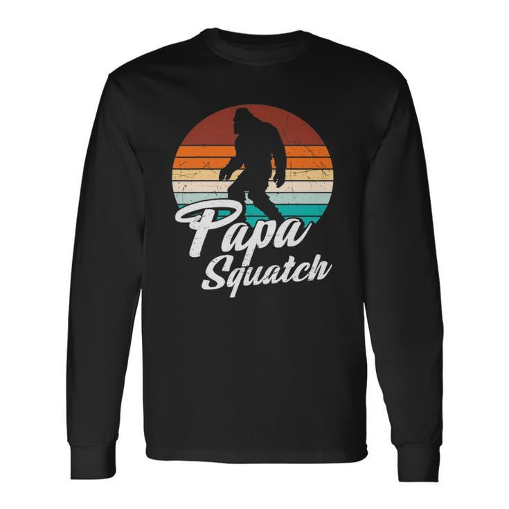 Retro Papa Squatch Yeti Vintage Long Sleeve T-Shirt T-Shirt
