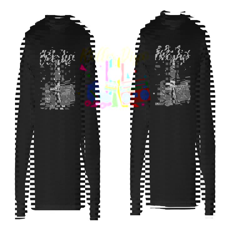 Retro Roller Skating Roller Disco Roller Skates Skating Long Sleeve T-Shirt T-Shirt