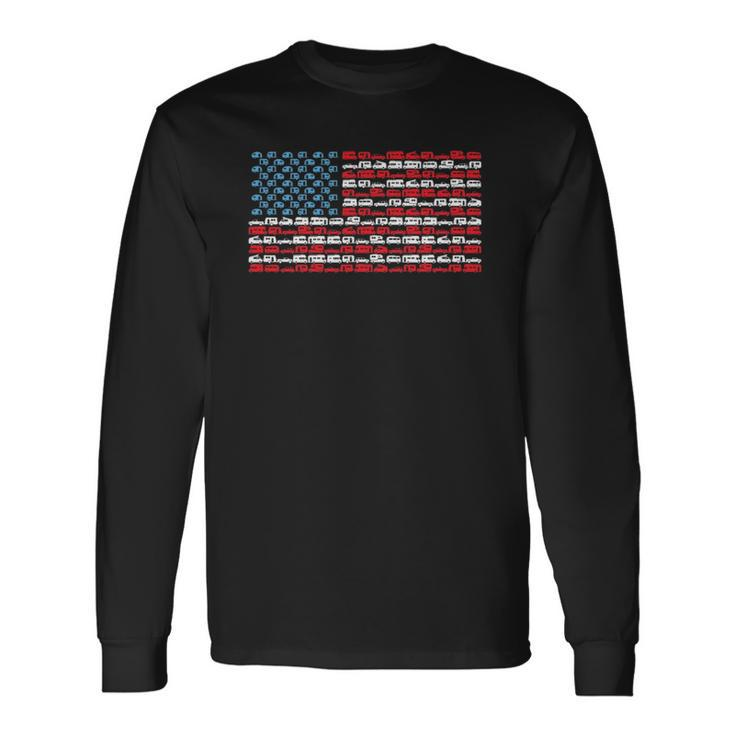 Retro Rv American Flag Independence Day Long Sleeve T-Shirt T-Shirt