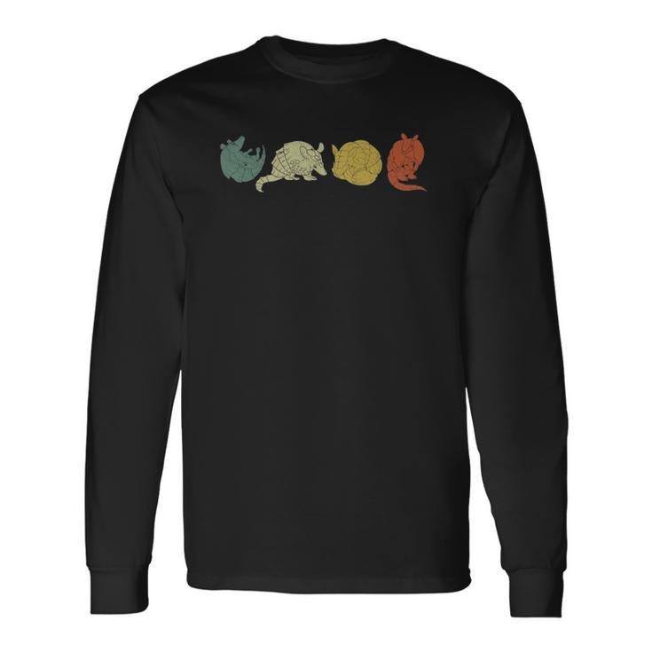 Retro Wildlife Nature Animal Lover Wild Armadillo Long Sleeve T-Shirt T-Shirt
