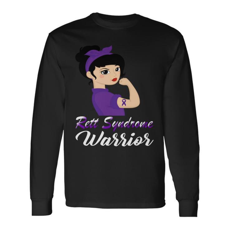 Rett Syndrome Warrior  Purple Women  Purple Ribbon  Rett Syndrome  Rett Syndrome Awareness Unisex Long Sleeve