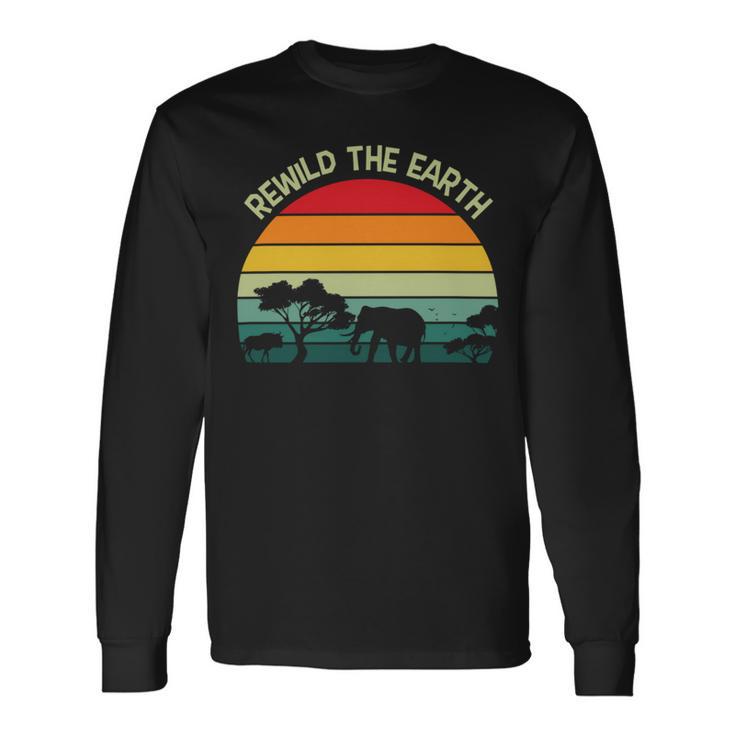 Rewild The Earth Animal Forest Earth Day Unisex Long Sleeve